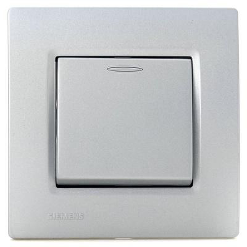 开关图片】西门子灵动金属银单开双控中跷板带荧光5ta0724图片大全