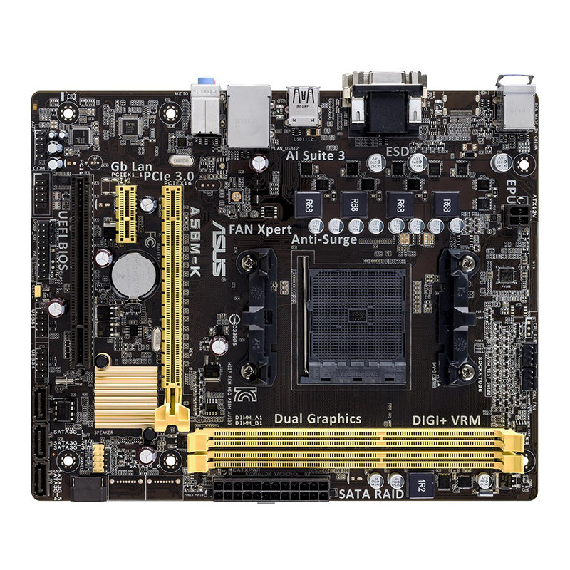主板华硕(asus) a58m-k amd台式电脑 主板(amd a58/lga fm2 )返回商品