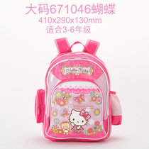 Hello Kitty儿童书包小学生可爱双肩包女童玫红蝴蝶款幼儿园背包(大码671046蝴蝶送同款笔袋)