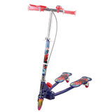 迪士尼MINI型3-8岁儿童专用蜘蛛侠蛙式车三轮滑板车扭扭车