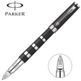 派克（Parker）精英松烟墨银环超滑笔【国美自营 品质保障】