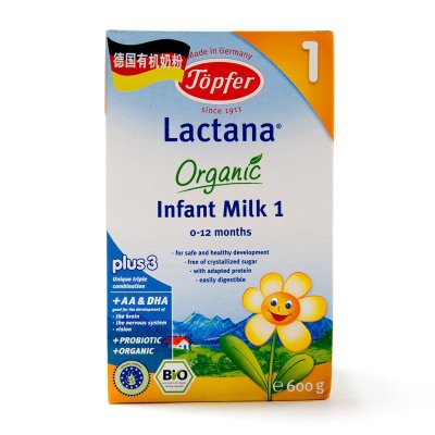 德国原装进口特福芬1段0-12个月婴儿有机奶粉600g盒装