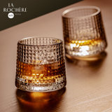 法国进口La Rochere设计师款陀螺旋转威士忌酒杯不倒翁玻璃洋酒杯(160ml 默认版本)