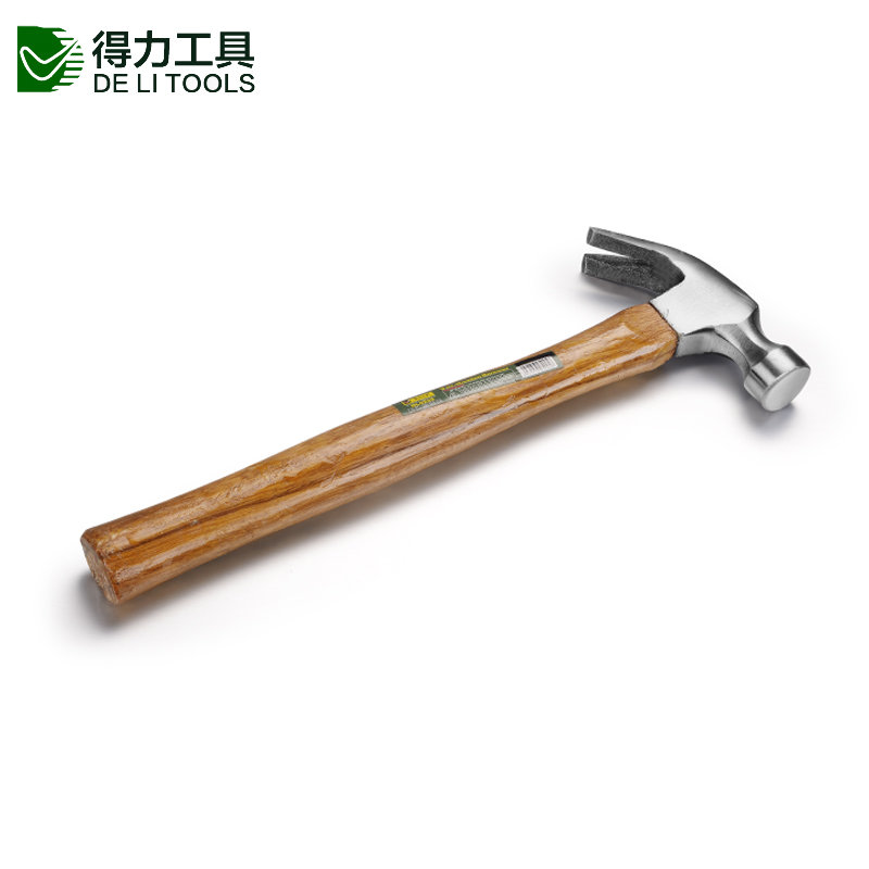 【得力dl5225手动工具图片】deli得力工具木柄羊角锤榔头锤子起钉锤