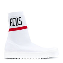 GCDS白色黑色zimu logo高帮袜子运动鞋SS18-WHITE39白 时尚百搭