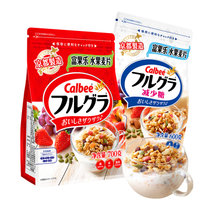 calbee卡乐比麦片水果坚果酸奶日本富果乐早餐燕麦即食巧克力原味(减糖水果麦片600g)