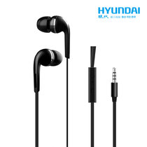 现代（HYUNDAI）H13入耳式耳机线控手机电脑通用音乐重低音耳塞带麦(黑色)