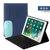 iPad2021苹果平板皮套air2保护套10.5蓝牙键盘pro9.7带休眠air3防摔支撑(藏蓝色皮套&塑胶键盘&鼠标 Pro（9.7寸）)