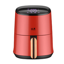 山本无油空气炸锅家用新款3.0升大容量智能网红全自动电炸锅薯条机 S-2021TS(红色)