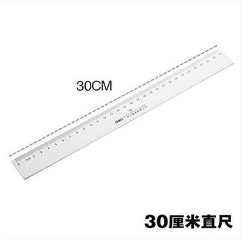 【得力6230学生文具30cm】得力直尺 20 30 40 50 60cm厘米尺子 透明直