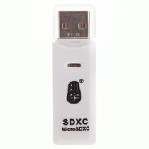 川宇（kawau）C296 长魔方SD/TF读卡器（白色）（采用高速USB2.0接口，支持SDXC卡)