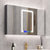 防雾智能浴室镜柜组合箱带LED灯挂墙式卫生间洗手间梳妆镜子定制(【60*65】 2 1智能镜柜)