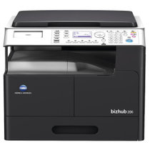 柯尼卡美能达(KONICAMINOLTA) bizhub 206 黑白复合机 A3 21页/分 打印复印扫描 标配 双纸盒+输稿器+网卡