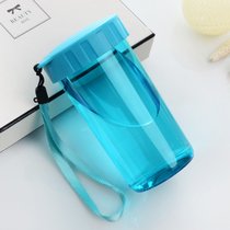 水杯塑料杯子批刻字發便携广告杯子定制印logo小礼品员工杯开业赠(湖蓝 310ml)
