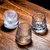加厚旋转水晶玻璃酒杯ins风北欧威士忌杯创意个性洋酒不倒翁杯子(【3件套】方格+条纹+锤纹)