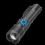 苏识 XHP99 26650电池无极变光LED强光手电筒（计价单位：个）黑(默认 默认)