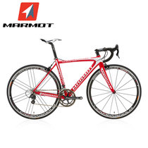 MARMOT土拨鼠变速公路车赛车自行车单车碳纤维公路自行车男女士(红白白 标准版)