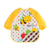 婴幼儿童长袖免洗防水罩衣婴儿食饭兜 EVA卡通反穿衣6-36个月(黄色蜜蜂)