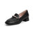 森达2021春季新品商场同款通勤石头纹羊皮革女皮单鞋3RT02AM1(黑色 36)