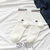 1975春夏潮流中筒袜男女学院风字母篮球袜ins高橡筋条纹运动棉袜（3双装）(字母A 男女均码)
