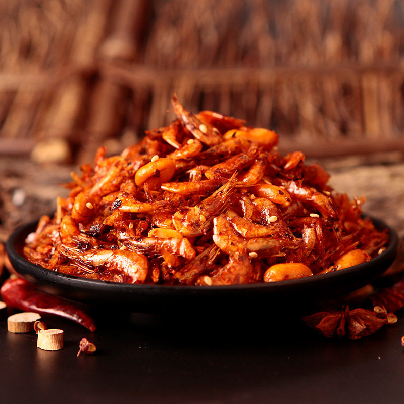蜀道香辣味零食麻辣小虾米办公室休闲食品脆虾子熟食即食