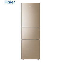 海尔三开门式家电冰箱静音节能软冷冻冷藏家用大容量 BCD-206STPP(钣金色)