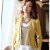 2013春装韩版女装新款时尚机车风修身拉链短款夹克女式小外(黄色 L)