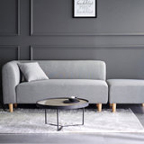 TIMI 北欧双人沙发 懒人沙发 小户型沙发 布艺沙发(浅灰色 右扶手沙发)