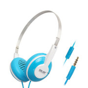 声籁(Salar) EM358i 头戴式线控耳机 带麦 可折叠(蓝白)
