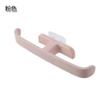 家用沥水拖鞋架卫生间免打孔厕所浴室收纳洗手间壁挂式塑料置物架(粉色1个装 带贴片)