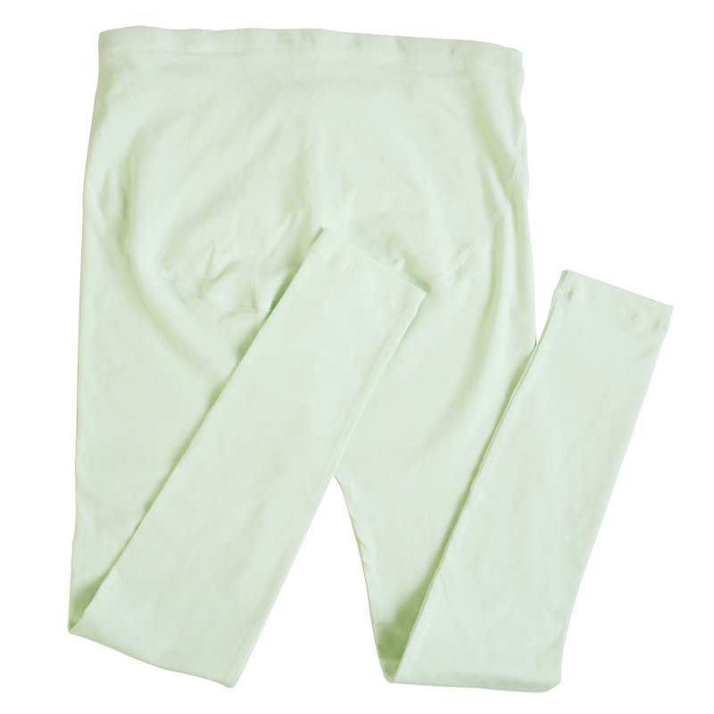 【亨艺开阳妈妈服饰绿xl图片】亨艺开阳纯棉可调节托腹孕妇秋裤(绿 xl