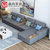 曲尚(Qushang) 沙发 布艺沙发小户型沙发组合现代简约客厅整装沙发时尚8809(标准款 双人+贵妃)