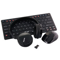 甲乙丙X11无线键盘鼠标耳机三件套装电视机顶盒电脑轻薄外接键鼠一个适配器搞定三合一套装
