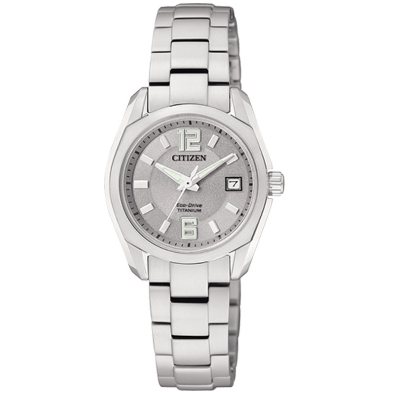 西铁城citizen钛金属女表光动能女士手表ew210159a