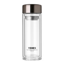 菲驰(VENES) VB150-280 水杯 风范双层高硼硅玻璃杯 直杯 280ml