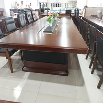 亿景鸿基 会议桌 油漆会议桌 烤漆长条桌复古式4.8米(胡桃色 HYZ48)