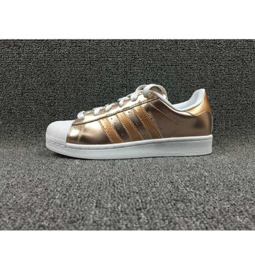 三叶草 superstar 女鞋贝壳头板鞋情侣鞋运动鞋 foss s80481(金色 38)