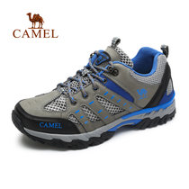 camel骆驼男鞋 春季新款 牛皮透气运动户外休闲鞋A612303405(深灰，男款 39)