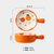 半房陶瓷手柄碗创意个性家用水果盘子单个早餐沙拉泡面碗网红餐具(橘色橙子款-600ml)