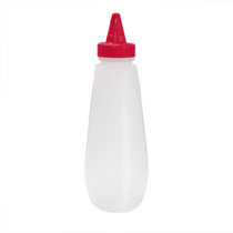 西派珂cmcpack创意塑料调味瓶沙拉蜂蜜酱油瓶番茄酱料收纳瓶(红色硬瓶 容量500ml)