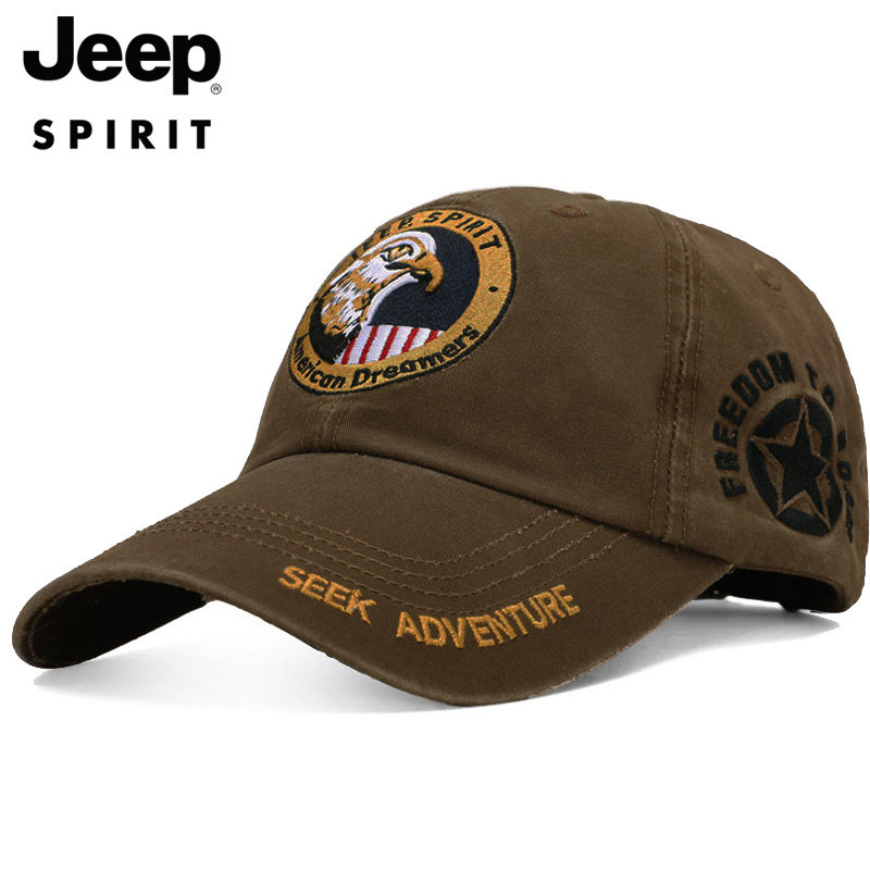 jeepspirit吉普帽子2021品牌帽子男棒球帽户外运动纯棉可调节大小