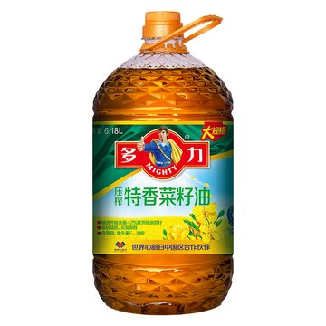 多力压榨特香菜籽油6.18l 国美超市甄选