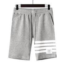 2101短裤男夏季男士休闲运动短裤男五分裤男时尚潮流短裤(灰色 L)