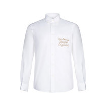 Burberry博柏利/巴宝莉 男士棉质长袖衬衫 80367551(白色品牌徽标字母刺绣 XXL)