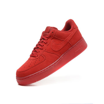 nike新款男鞋 女鞋 耐克 air af1 红十月麂皮果冻底男女休闲鞋 运动