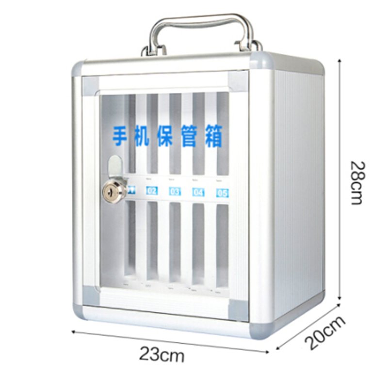 俊采云jcy-cd61手机保管箱铝合金带锁公司员工培训会议手机收纳盒12位