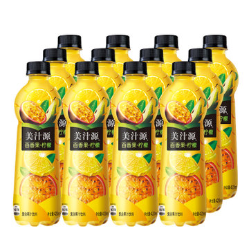 可口可乐美汁源mintue maid百香果柠檬饮料420ml*12瓶 整箱装 可口