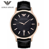 Armani 阿玛尼手表 时尚商务 简约大气皮带男士手表 AR2425
