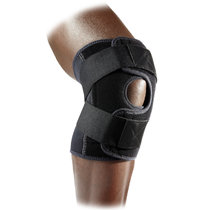 迈克达威4195 S码黑色 美国登山篮球羽毛球网球可调加强绑带韧带半月板护膝