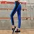 李宁女裤春秋瑜伽裤健身跑步训练紧身裤速干长裤AULN296(粉红色 XL)
